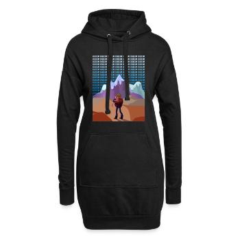 Cherchez votre rêve - Wanderer - Sweat-shirt à capuche long Femme - noir - Devant