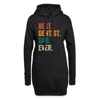 Meilleur papa dentiste de tous les temps - Sweat-shirt à capuche long Femme - noir - Devant