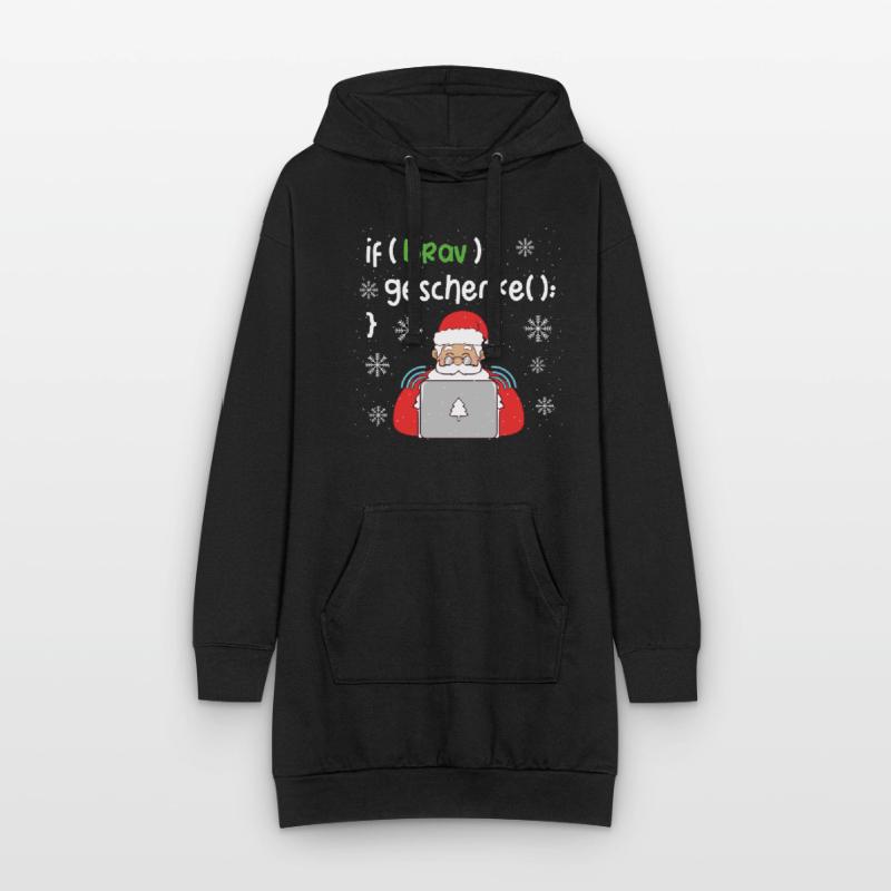 Lustiges Programmierer Weihnachten Coding Geschenk Hoodie-Kleid