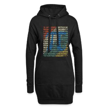 Cadeau de mathématicien rétro Pi Math Vintage Nerd - Sweat-shirt à capuche long Femme - noir - Devant