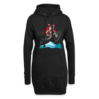 Mountainbike MTB BMX Weihnachten Geschenk - Hoodie-Kleid - Schwarz - Vorne