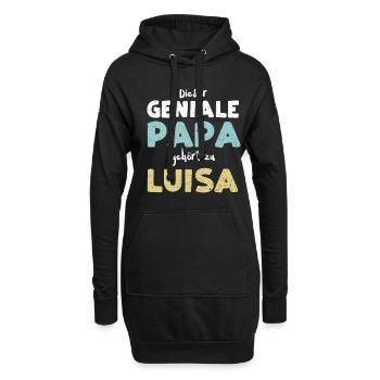 Dieser Geniale Papa Gehört Zu Luisa - Hoodie-Kleid - Schwarz - Vorne