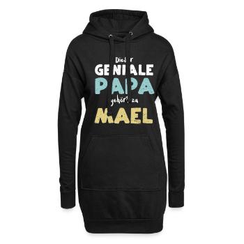 Dieser Geniale Papa Gehört Zu Mael - Hoodie-Kleid - Schwarz - Vorne