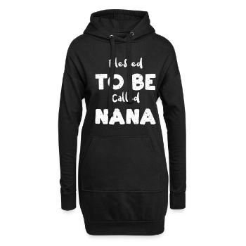 Bénie d’être appelée Nana - Sweat-shirt à capuche long Femme - noir - Devant