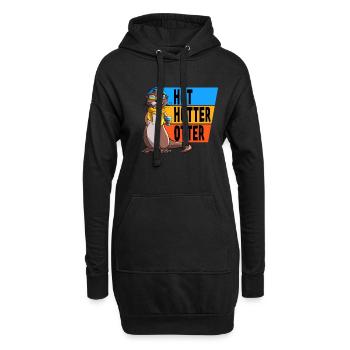 Lustiges Hot Hotter Otter Otterliebe - Hoodie-Kleid - Schwarz - Vorne