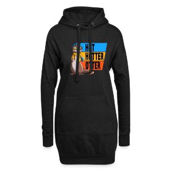 Lustiges Hot Hotter Otter Otterliebe - Hoodie-Kleid - Schwarz - Vorne