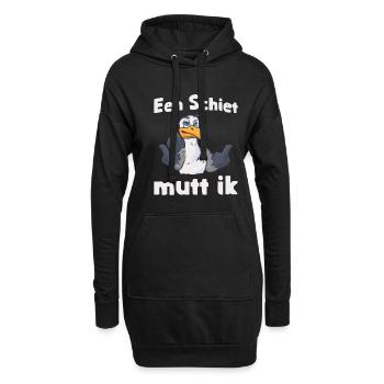 Een Schiet Mutt Ik! Plattdeutscher Spruch Möwe - Hoodie-Kleid - Schwarz - Vorne