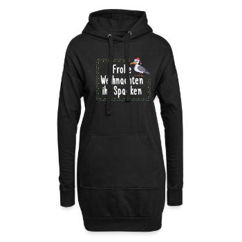 Frohe Weihnachten Ihr Spacken Möwe Norden See - Hoodie-Kleid - Schwarz - Vorne
