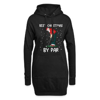 Golf Weihnachten Golfer Weihnachtsmann Golfen - Hoodie-Kleid - Schwarz - Vorne