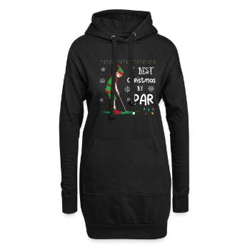 Golf Elf Weihnachten Golfer - Hoodie-Kleid - Schwarz - Vorne