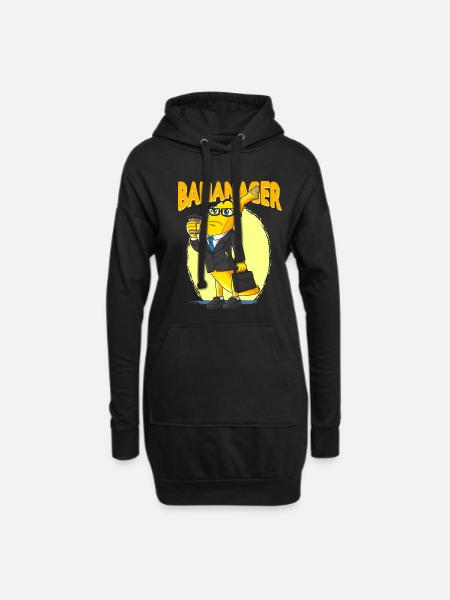 Lustige Manager Banane Erfolg Business Anzug - Hoodie-Kleid - Schwarz