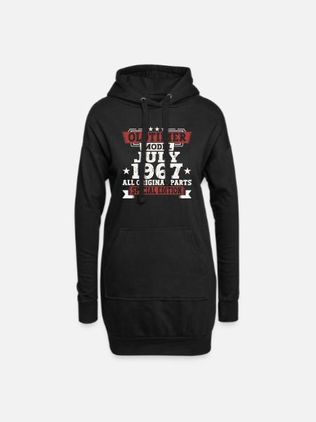 Oldtimer Juli 1967 55. Geburtstag Geschenk Herren - Hoodie-Kleid - Schwarz