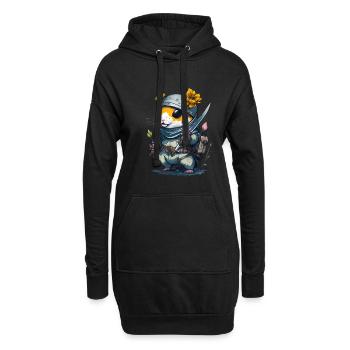 With this design you will become a ninja hamster - Hoodie Dress - black - Front