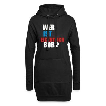 wer ist eigentlich bob - Hoodie-Kleid - Schwarz - Vorne
