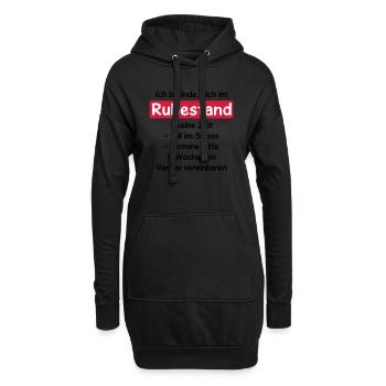 Shirt "Ich befinde mich im Ruhestand", Rente, - Hoodie-Kleid - Schwarz - Vorne