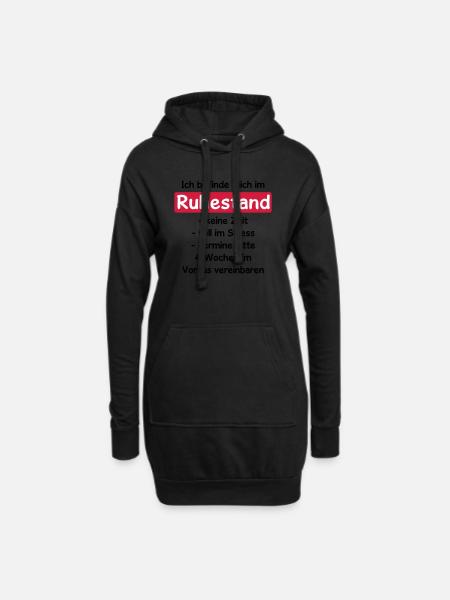Shirt "Ich befinde mich im Ruhestand", Rente, - Hoodie-Kleid - Schwarz