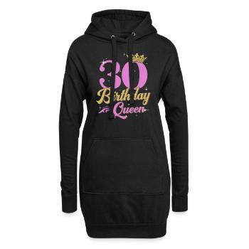 30 Anniversaire Reine 30 Ans Cadeau Femme - Sweat-shirt à capuche long Femme - noir - Devant