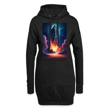 Gigantesque mystérieux météoroïde venu de l’espace - Sweat-shirt à capuche long Femme - noir - Devant
