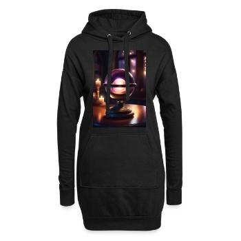 Magische Kristallkugel - Hoodie-Kleid - Schwarz - Vorne