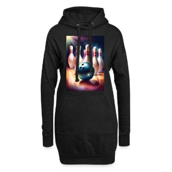 Superbe cadeau de fête des pères de bowling - Sweat-shirt à capuche long Femme - noir - Devant