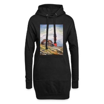 EG I Vacances I Mer du Nord I Sylt I Phare I Mer - Sweat-shirt à capuche long Femme - noir - Devant