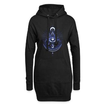 Third Eye Chakra Symbol Third Eye - Hoodie Dress - black - Front