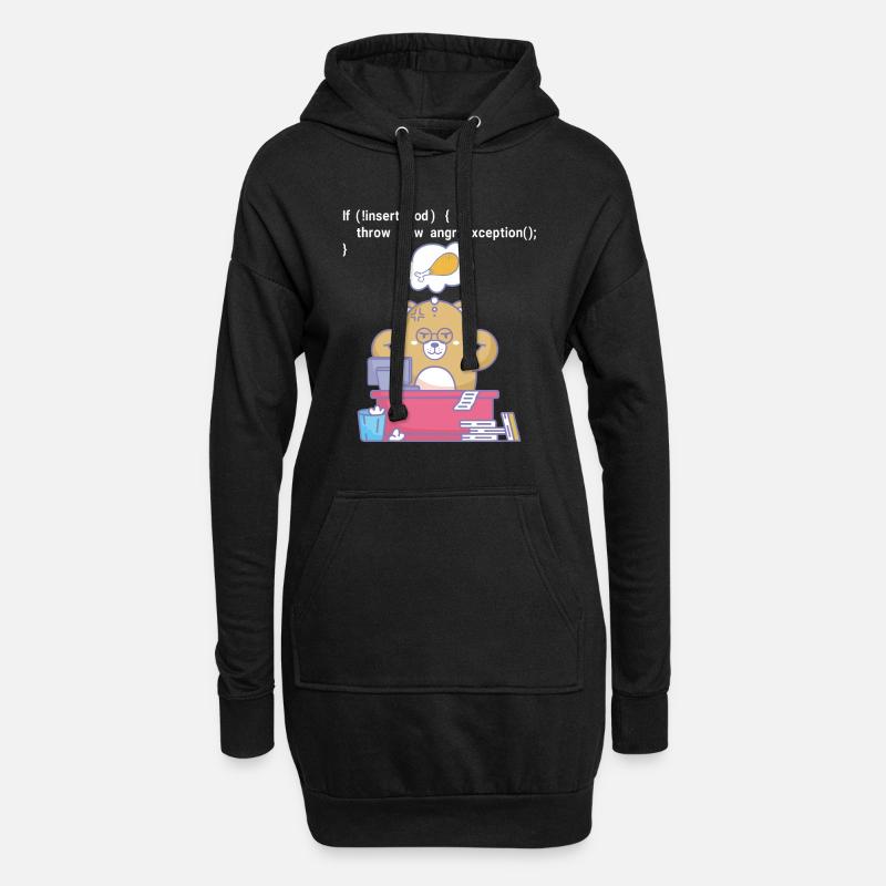 Hungry programming - Hoodie Dress - black