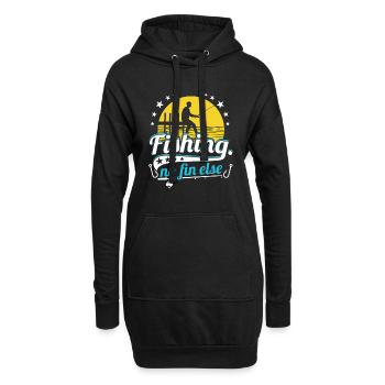 Nothing Fischen - Hoodie-Kleid - Schwarz - Vorne