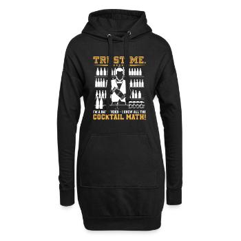 Cocktail mathématique - Sweat-shirt à capuche long Femme - noir - Devant