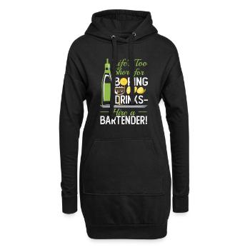 Boring Drinks - Hoodie-Kleid - Schwarz - Vorne