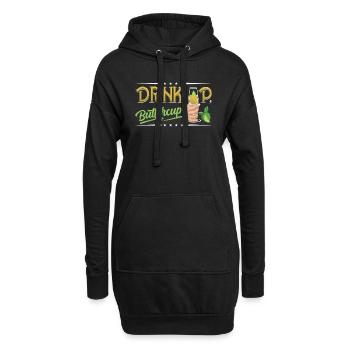 Buvez - Sweat-shirt à capuche long Femme - noir - Devant