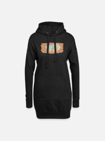 Aborigines - Hoodie-Kleid - Schwarz