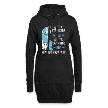 stressed? Yes! Are you camping? No! Now you know w - Hoodie-Kleid - Schwarz - Vorne