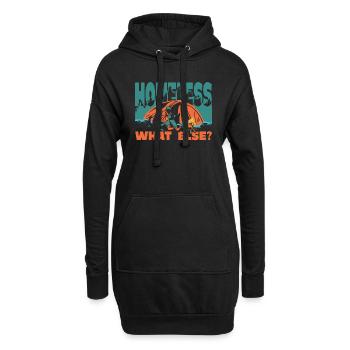 homeless What else? - Hoodie-Kleid - Schwarz - Vorne