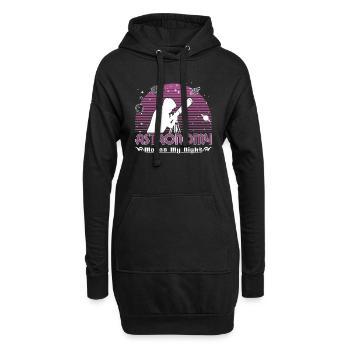 Astronomie macht meine Nacht - Hoodie-Kleid - Schwarz - Vorne