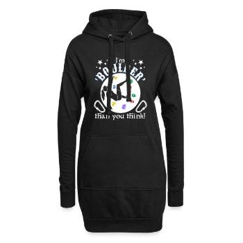 Ich bin ein "Felsbrocken", als du denkst! - Hoodie-Kleid - Schwarz - Vorne