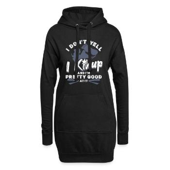 Ich schreie nicht, ich Kihup Und ich bin ziemlich gut darin - Hoodie-Kleid - Schwarz - Vorne