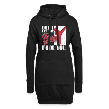 Lassen Sie sich nicht vom Dutt täuschen - Hoodie-Kleid - Schwarz - Vorne