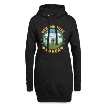 Amoureux des serres - Sweat-shirt à capuche long Femme - noir - Devant