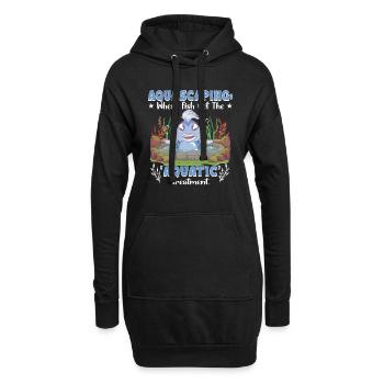 Wo Fische die "aquatische" Behandlung erhalten. - Hoodie-Kleid - Schwarz - Vorne