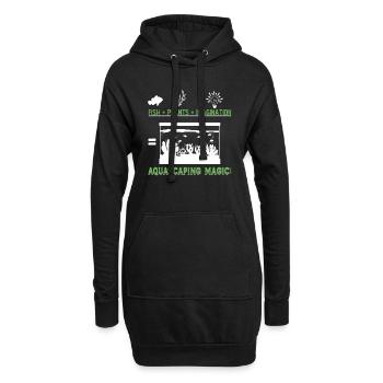 Fische + Pflanzen + Fantasie = Aquascaping-Magie! - Hoodie-Kleid - Schwarz - Vorne
