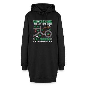 Die einzige Jagd, bei der "X" den Schatz markiert! - Hoodie-Kleid - Schwarz - Vorne