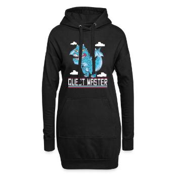 Maître de quête - Sweat-shirt à capuche long Femme - noir - Devant