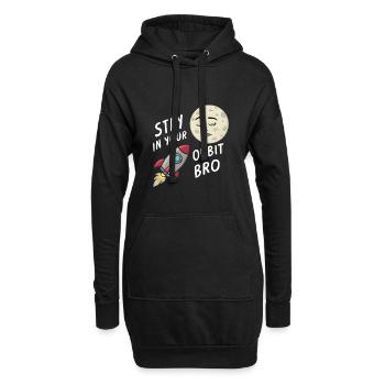 Reste dans ton orbite, mon frère - Sweat-shirt à capuche long Femme - noir - Devant