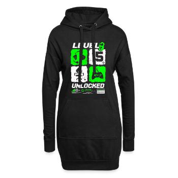 Niveau débloqué Gamer Anniversaire 15 ans - Sweat-shirt à capuche long Femme - noir - Devant