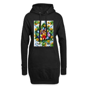EG Ostern I Hasen I Frohe Ostern I Geschenk - Hoodie-Kleid - Schwarz - Vorne