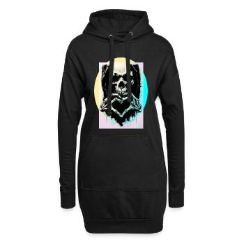 Das Herz des Todes ☠ - Hoodie-Kleid - Schwarz - Vorne