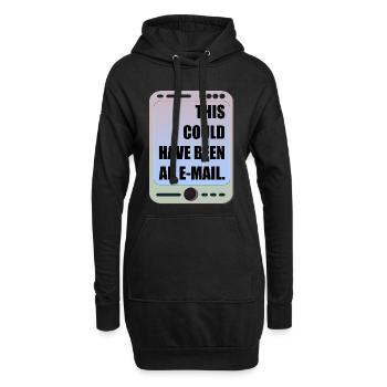 LUSTIGE BÜRO-MEETING-E-MAIL - Hoodie-Kleid - Schwarz - Vorne