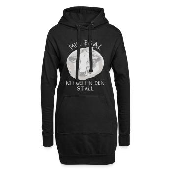 Kuh Spruch Stall Humor - Hoodie-Kleid - Schwarz - Vorne