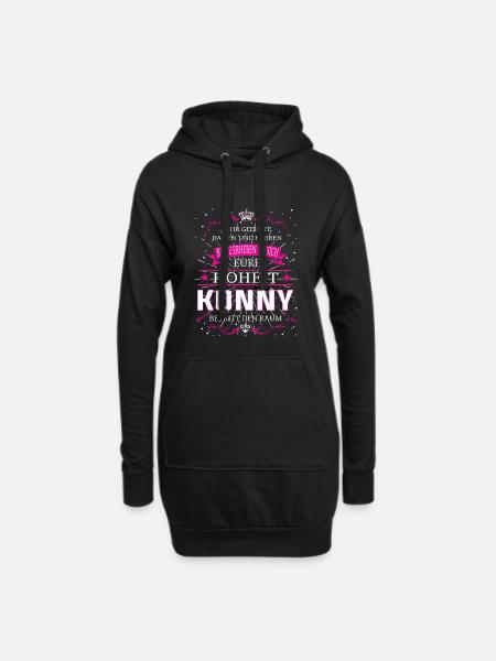 Eure Hoheit Konny betritt den Raum - Hoodie-Kleid - Schwarz